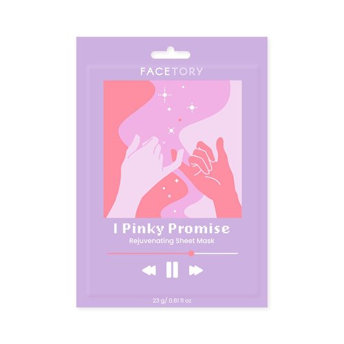 FACETORY I Pinky Promise Antioxidant Sheet Mask with Probiotics and Beet Root Extract for Acne Prone Skin (Pack of 5)