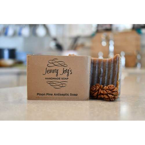 Jenny Joy's Pine Tar Soap For Men & Women, Organic Soap Bar, With Natural Woodsy Scent, Good For Moisturizes & Heal Dry Skin, Handmade 5-6 oz with Pine Resin.