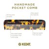 Kent FOT TY Fine Tooth Comb - Beard Comb-Handmade Travel Pocket Comb - Styling Small Comb - Hair Comb for Fine or Thinning Hair-Mustache and Beard Care, Hair-Essential Comb for Kent Beard Kit