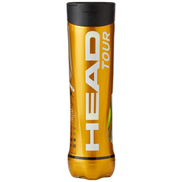 HEAD Tour Tennis Balls, Tour, 4 Balls,Yellow,28 x 28 x 8 cm; 300 Grams