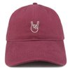 Trendy Apparel Shop Rock On Embroidered Dad Hat Adjustable Cotton Baseball Cap - Maroon