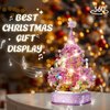 DOSCOR Purple Crystal Christmas Tree Building Blocks Set,Christmas Music Box with LED Light,Xmas Gift for Girls,Kids,and Adults