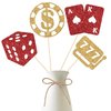 12 Pieces Red Gold Casino Centerpiece Sticks, Casino Party Decorations, Poker Theme Party Decor, Card Game Theme Las Vegas Scene Birthday Party Decoration Supplies