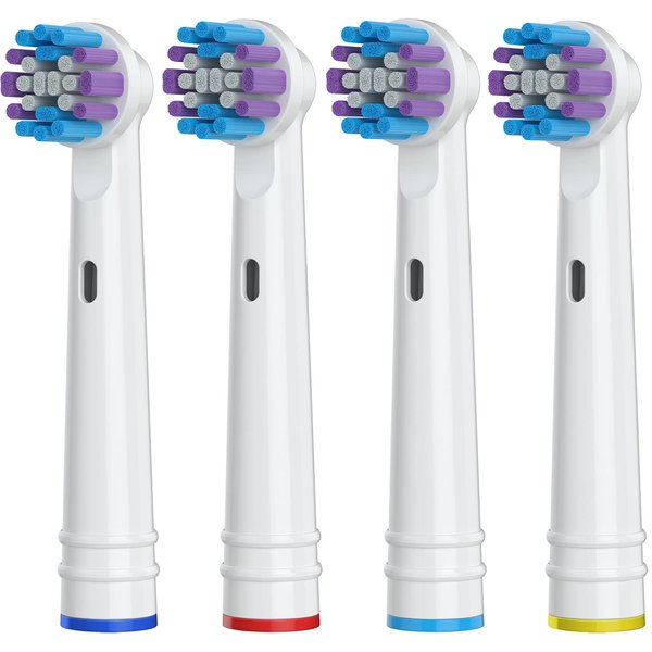 Replacement Toothbrush Heads for Oral-B, 4 Pack Replacement Heads Compatible with Oral B Braun Electric Toothbrush (4 Pack)
