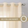 MIULEE 2 Panels Solid Color Sheer Curtains 84 Inch Length Elegant Grommet Window Voile Panels/Drapes/Treatment for Bedroom Living Room (54X84 Inch), Cream Beige