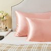 BEDELITE Toddler Pillowcases 13x18 Inches - Super Soft and Silky Satin Pillowcase for Hair and Skin 2 Pack, Coral Cooling Pillow Cases with Envelope Closure for Nursery, Kids, Boys and Girls