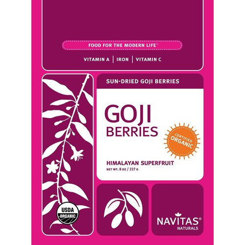 Navitas Naturals Organic Goji Berries, 8-Ounce Pouches, 8 Servings (Pack of 2)