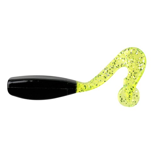 Bobby Garland Stroll'R Soft Plastic Crappie Fishing Lure, 2.5 Inches, Pack of 12, Black Chartreuse Silver (BGSR0303-12)