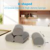 YFUIF Damp Clean Duster Sponge, 4 Pack Magic Sponge Eraser for Household Cleaning, Reusable Dusters Cleaning Supplies for Housekeeping, Dish, Blinds, Glass, Baseboards,Window Track Grooves and Faucets