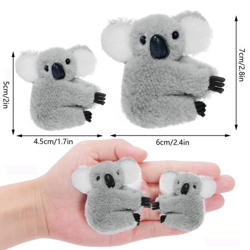 Haakong 16pcs Koala Clip Koala Buddy Koala Clip On Koala Pencil Topper Animal Pencil Toppers Animal Hungers Clip-On Critter Animal koala Birthday Party Supplies Koala Party Favors Gifts