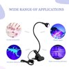 BUCICE 3W UV Nail Lamp, Hands Free Gel LED Dryer Polish Curing Lamps Rotated with Fixed Clip for Nails