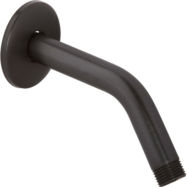 6 Inch Shower Arm And Flange - Solid Stainless Steel, Wall-Mounted For Fixed Shower Head & Handheld Showerhead Mounts - Aqua Elegante - Oil-Rubbed Bronze
