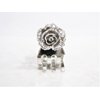Tiny mini silver metal silver flower hair claw clip