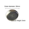 30 Pieces Empty Round Metal Tin Palette Pans Round Metal Pans Cosmetic Eyeshadow Pans for Eyeshadow Palette for Magnetic Makeup Palette, 26mm Diameter 5mm Height