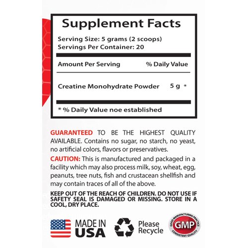 Creatine Protein Powder - CREATINE Powder 100G - Improve Muscle Recovery (3 Bottles)