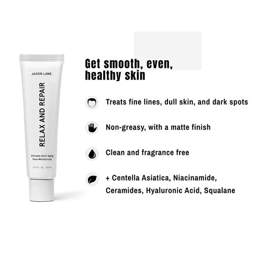 JAXON LANE RELAX AND REPAIR Anti Aging Face Moisturizer for Men | Anti Wrinkle Cream for Face, Night Cream, Eye Cream with Niacinamide (Vitamin B3), Hyaluronic Acid, Vitamin E & Ceramides For Skin