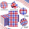 100Pcs Patriotic Buffalo Plaid Checkered Napkins,4th of July Disposable Paper Napkins Red White Blue Guest Napkins for Fourth of July Patriotic Memorial Day Independence Veterans Day Party Supplies