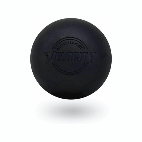 Velocity Massage Lacrosse Ball for Muscle Knots, Myofascial Release, Yoga & Trigger Point Therapy - Firm Rubber Scientifically Designed for Durability and Reliability - Black, 2 Balls