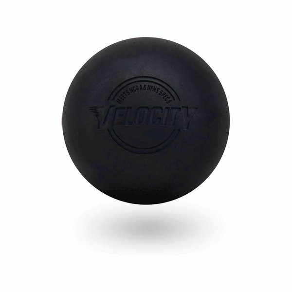 Velocity Massage Lacrosse Ball for Muscle Knots, Myofascial Release, Yoga & Trigger Point Therapy - Firm Rubber Scientifically Designed for Durability and Reliability - Black, 2 Balls