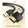 USB to HDMI Charging Cord Cable 1.6FT, USB 2.0 Male to HDMI Male Fast Charger Cable, Compatible with USB to HDMI Device Such AS HDTV, Computer, Blu-Ray Player, PS 2 3 4 5, Display or Projector, 0.5m