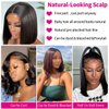 Tascal 5x5 Bob Wig Human Hair Straight Bob Lace Closure Wigs Human Hair 5x5 Short Bob Wigs for Black Women 150% Density Transparent Glueless Wigs Human Hair Pre Plucked with Baby Hair (12 Inch)