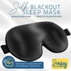 Silk Sleep Eye Mask for Men Women, Super Soft Eye Mask for Sleeping Silk with Adjustable Strap, 100% Pure Silk, Gift for New Year, Christmas, Sleeping Aid Blindfold, Blocks Light, Travel Eye Mask