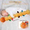 ZUCOOP Baby Musical Worm Soft Infant Toy, 6 Different Sensory, Crinkle and Rattle Stuffed Animals for Newborn Toy Tummy Time 0-3-6-12 Months Old Girl Boy Gifts, Cuddly Caterpillar
