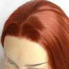 Xiweiya Copper Red Hair Long Body Wavy Free Part Wigs Natural Hairline Brown Red Synthetic Lace Front Wigs Heat Resistant Christmas Party Wigs for Women 24inch