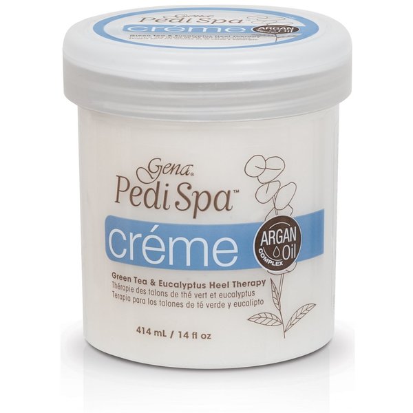 Gena Pedi Spa Crème, Green Tea & Eucalyptus Heel Therapy, 14 oz