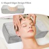Beauty Salon Eyelash Extension Neck Pillow - Comfortable Velvet Beauty Memory Foam Pillow,Eyelash Pillow Grafted Eyelash Curve Pillow with Makeup Pocket to Protect Neck (Grey)