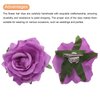 MECCANIXITY 30 Pcs Rose Flower Hair Clips 4 Inch Flower Hair Pins Flower Brooch for Women Hair Accessories Light Purple