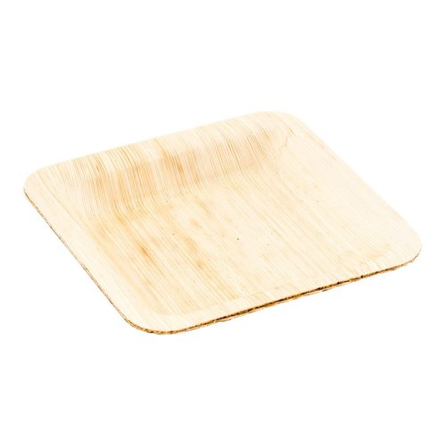Restaurantware Bamboo Leaf Plate Square Palm Plate - Biodegradable Disposable - 3.6 Inch - Tasting Plate Dessert Plate Appetizer Plate - 100ct Box