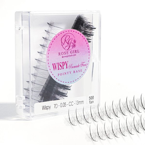 ROSE GIRL Ultra Wispy Lashes Volume Fan-Individual Lashes Fake Eyelashes Extension-Lashes Natural Look-Handmade Kit-5D/7D/9D–C CC D Curl Thickness 0.05~0.07mm-9~16mm Length(7D-0.07-D-13mm)