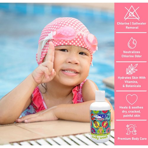TRISWIM KIDS Scented Body Wash After-Swimmer Skincare, Chlorine Removal, Soothes and Moisturizes Skin, Relieves Symptoms Eczema & Dry Skin
