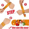 NovaHance 48 PCS Christmas Slap Bracelets Party Favors, Xmas Snap Bracelet Party Favors Supplies for kids&teens Gifts Teacher Classroom School Prizes Christmas Party