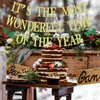It's the Most Wonderful Time of the Year Banner, Merry Birthday, Happy New Year, Winter Christmas Birthday Party Decorations