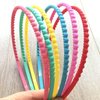 Yazon 12pcs Heart Plastic Headbands for Girls Women Thin Hard Headbands with Teeth for Kids Teens Skinny Hair Headbands