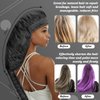 Bonnet Hair Dryer Attachment - Bonnet Hood Dryer with Headband that Reduces Heat Around Ears and Neck, Use for Hair Styling, Hair Drying, Curling and Deep Conditioning (Extended Version, Black)