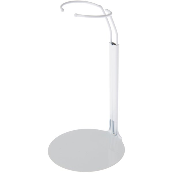 Plymor DSP-5175W White Adjustable Doll Stand, fits 10, 11, and 12 inch Dolls or Action Figures, Waist is 1.75 to 2.25 inches wide, 5 to 6 inches around, Pack of 6