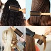 Vista Round Hair Brush with 10mm Boar Bristle 15mm Nylon Bristle Hairbrushes for Women Bamboo Hair Brush Styling with Tail Comb for Blow Drying, Shiny, Smooth, Long, Curly Hair