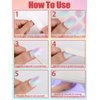 TOROKOM Semi Cured Gel Nail Strips 20PCS Rainbow Ombre Self-Adhesive Gel Nail Wraps Strips Long Lasting Summer Real Nail Polish Stickers with Cuticle Stick, Nail File-UV/LED Lamp Required…
