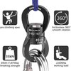 Swing Swivel 35kN Safest Rotational Device, Swing Spinner, Carabiner Swivel, Climbing Rope Swivels for Children’s Web Tree Swing Setting, Aerial Dance, Hanging Hammock by PROND (A - Black)