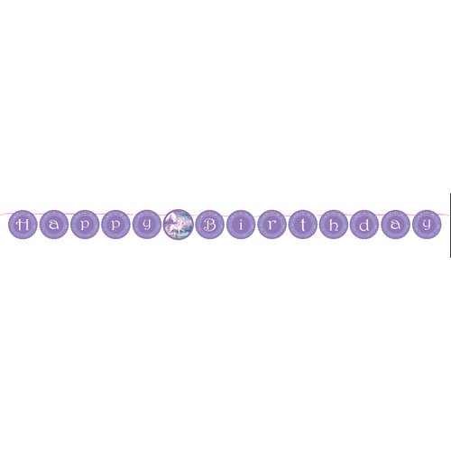 Creative Converting 295603 Unicorn Fantasy 6.5' Ribbon Banner Party Supplies, One Size, Multicolor
