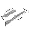 Foldable Hairstyling Brush Zinc Alloy Prevent Static Pocket Mini Men Oil Hair Comb Hairdressing Comb Portable Suitable for Home Hair Salon or Travel(Silver)