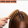 Moreinday Wooden Comb Massage Comb Scalp Massager Wide Tooth Wood Comb for Women Men - Red Case