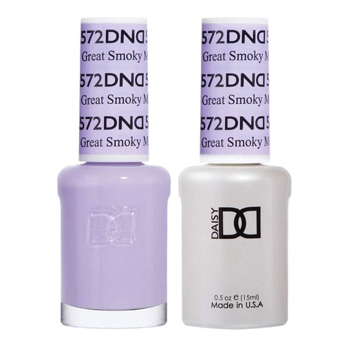 DND Gel Polish Set, Purple Collection, UV/LED Gel Polish and Air Dry Nail Lacquer, Matching Chip-Free Polish Duo, 572 Great Smoky Mountain, 0.5 Fl Oz