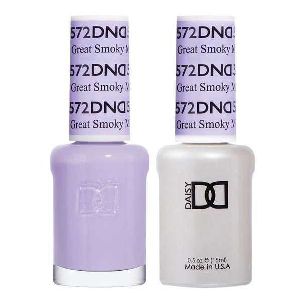 DND Gel Polish Set, Purple Collection, UV/LED Gel Polish and Air Dry Nail Lacquer, Matching Chip-Free Polish Duo, 572 Great Smoky Mountain, 0.5 Fl Oz