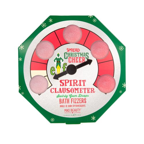 MAD BEAUTY Warner Bros Elf Clausometer Bath Fizzers 5-Pack, Swirly Gum Drop Scented Bath Salts, Body Care, Healthy Glowing Skin, Relax, Unwind
