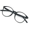 VisionGlobal Blue Light Blocking Glasses for Women/Men, Anti Eyestrain, Computer Reading, TV Glasses, Stylish Oval Frame, Anti Glare (Black, 2.50 Magnification)