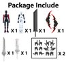 (Assembly Completed) 3D Printed Action Figure，T13 Robot Action Figure, T13 Collectible Action Figure Articulated, for Collectors Desktop Decorations ((Black Red)+(White Black))